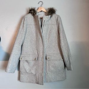 J Crew Grey Wool Coat